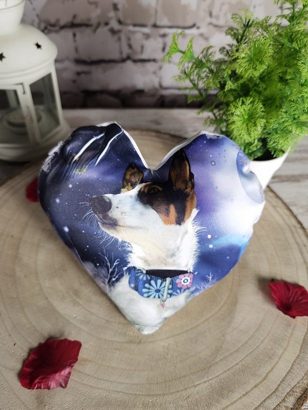 Mini cojín con forma de corazón