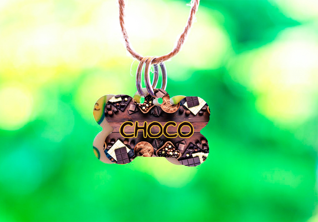 Chapa identificativa para mascotas con forma de hueso - Imagen 3