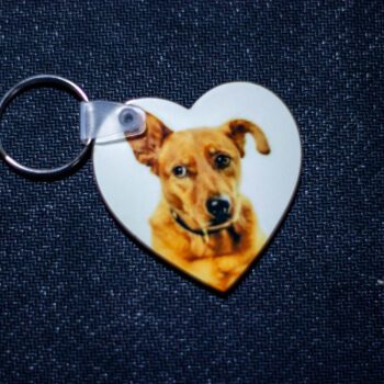 Llavero personalizable con forma de corazón