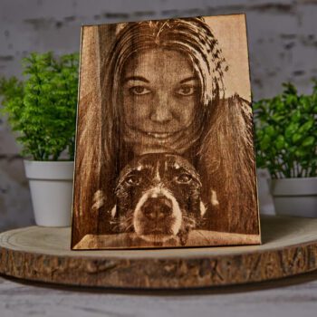 Cuadro grabado de madera personalizable
