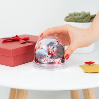 Bola de nieve con foto