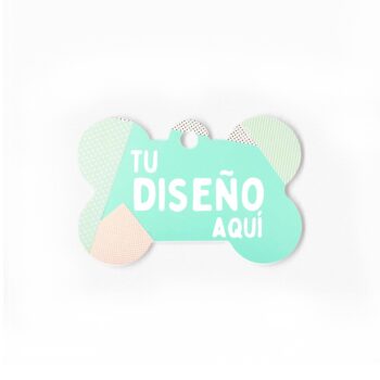 Llavero personalizable con forma de hueso