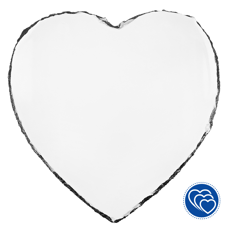 Portafotos de piedra pizarra en forma de corazón