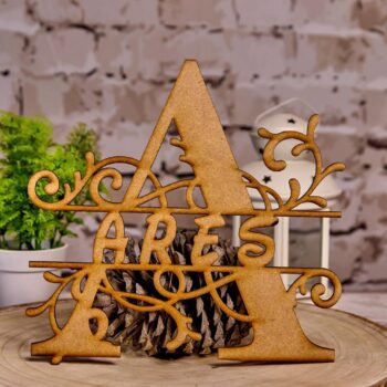 Nombres de madera para pared