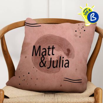 Funda de Cojín personalizado piel Gris o Rosa