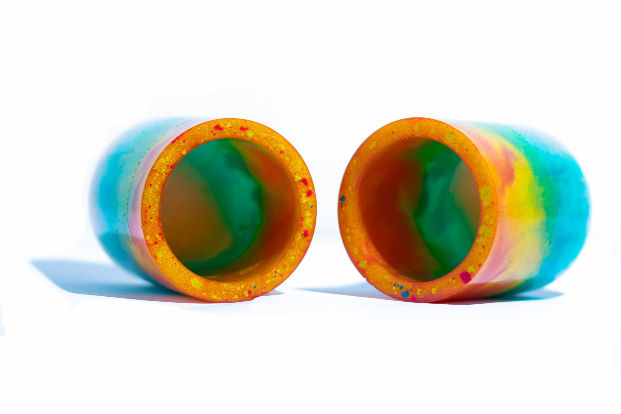 Juego de 2 Porta velas de resina diseño exclusivo - Imagen 7