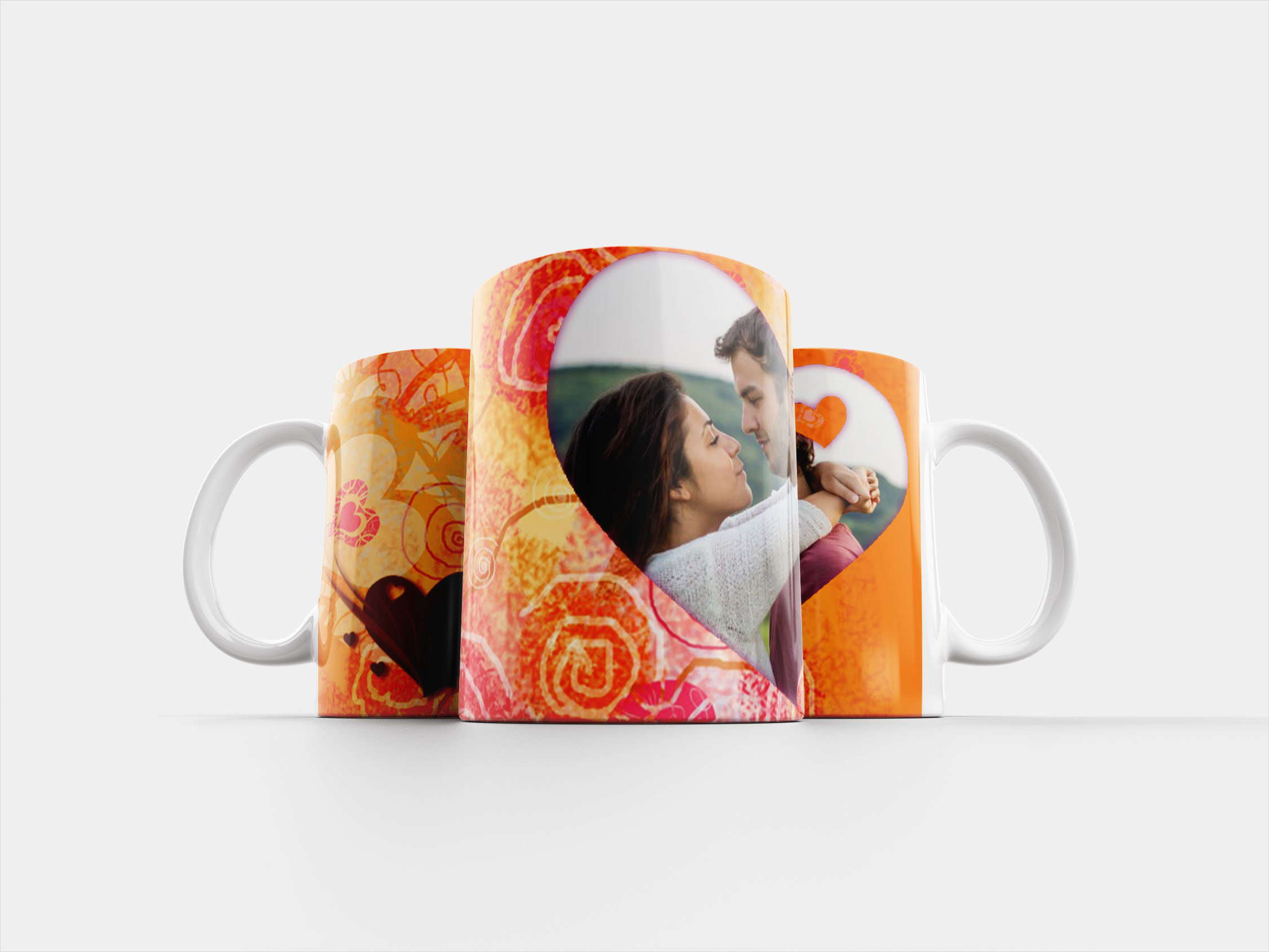 Tazas personalizable con foto y nombre de diseño Romántico - Imagen 2