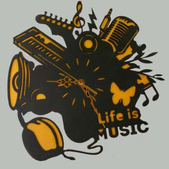 Relojes de pared temático de Live Music
