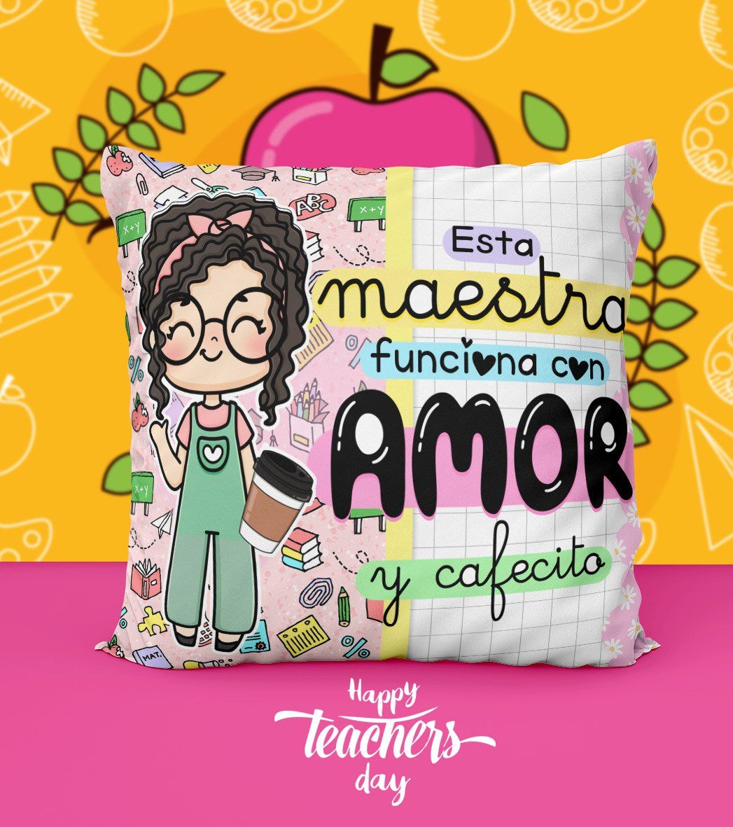 Cojín regalo para maestra