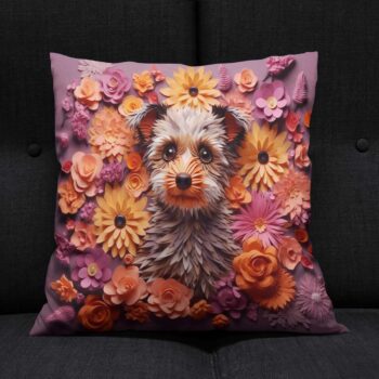 Cojin diseño de perros 3D