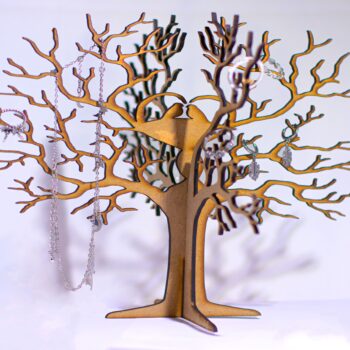 Árbol joyero de madera