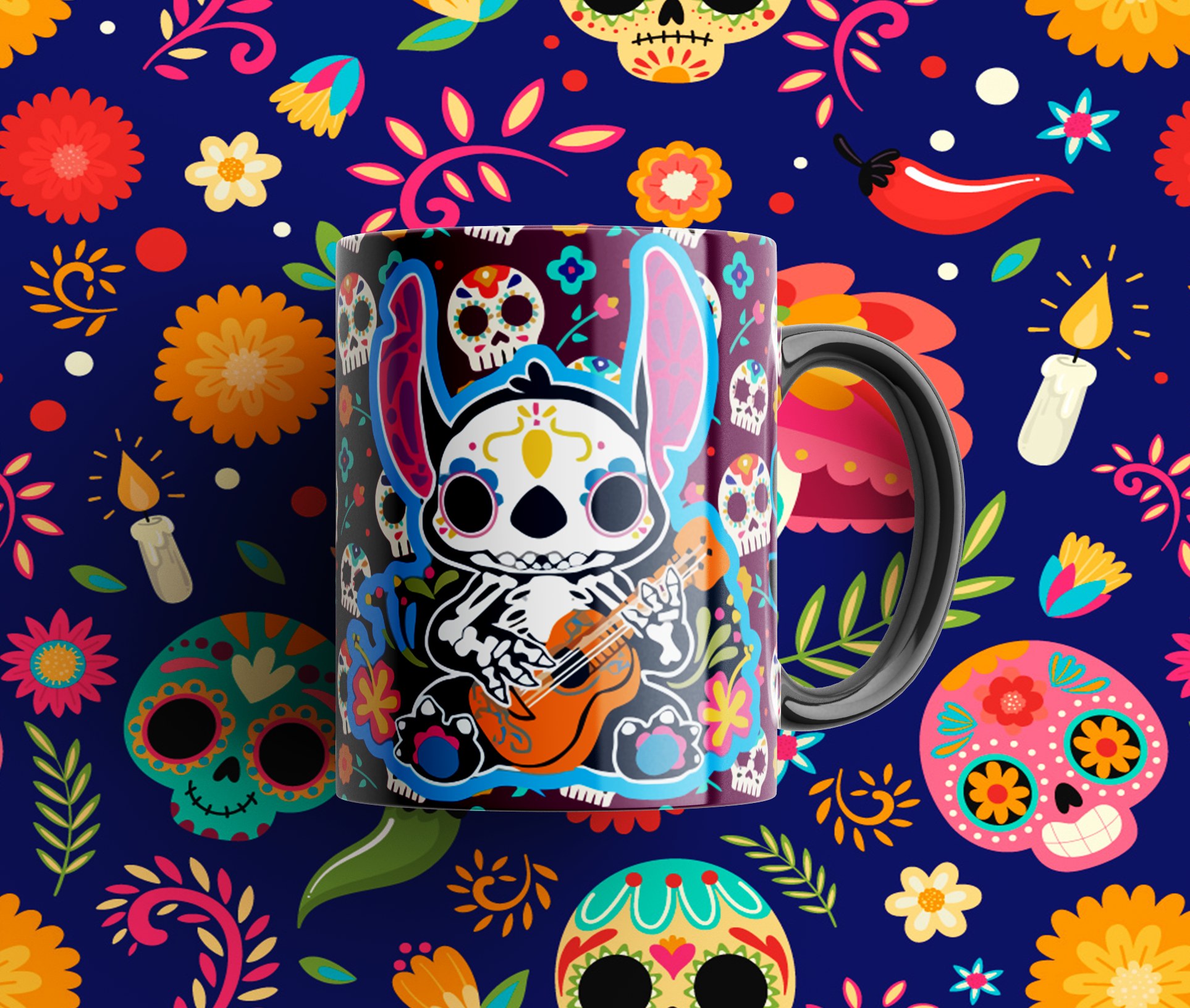 Tazas con diseño calavera mejicana de tu personaje favorito - Imagen 2