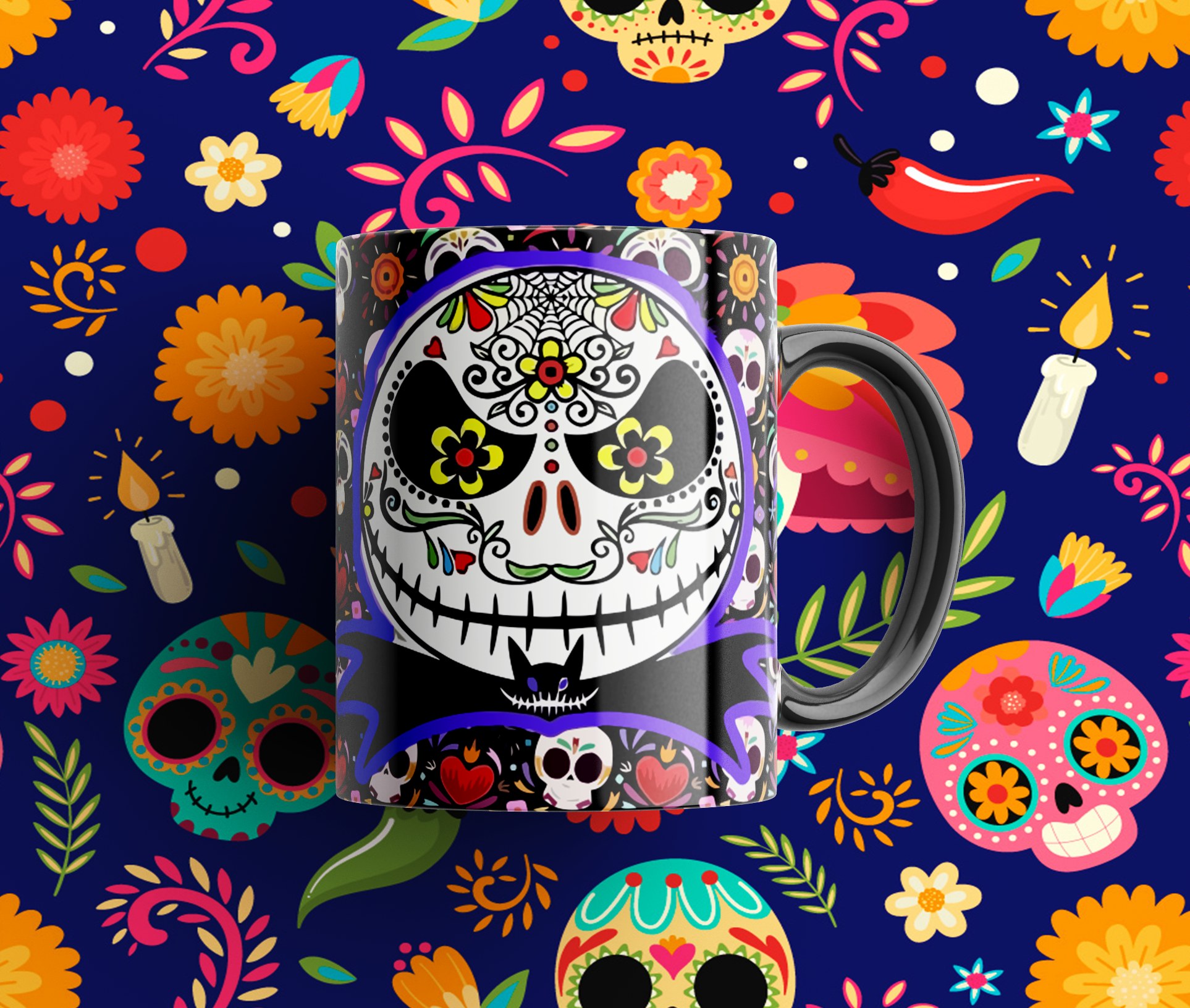 Tazas con diseño calavera mejicana de tu personaje favorito - Imagen 3