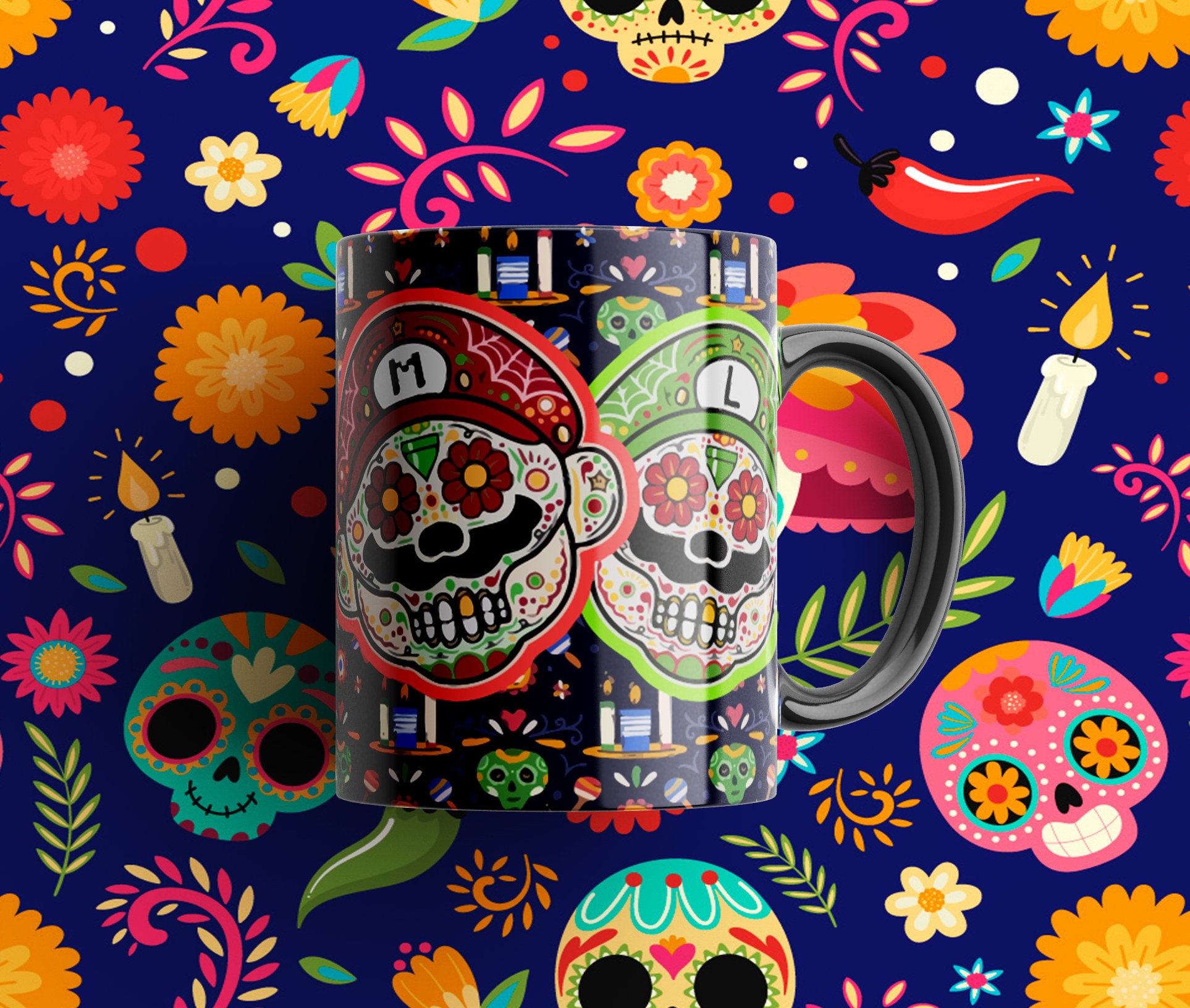 Tazas con diseño calavera mejicana de tu personaje favorito - Imagen 4