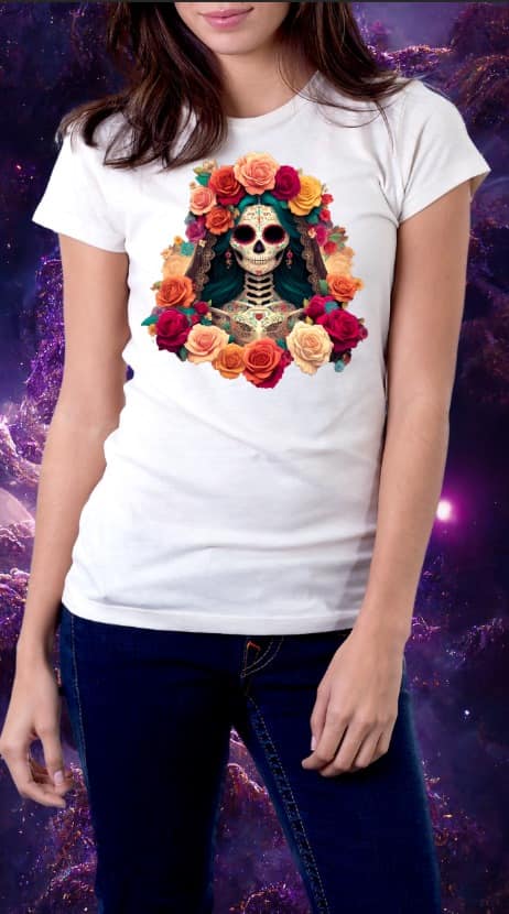 Camiseta especial Halloween Catrina