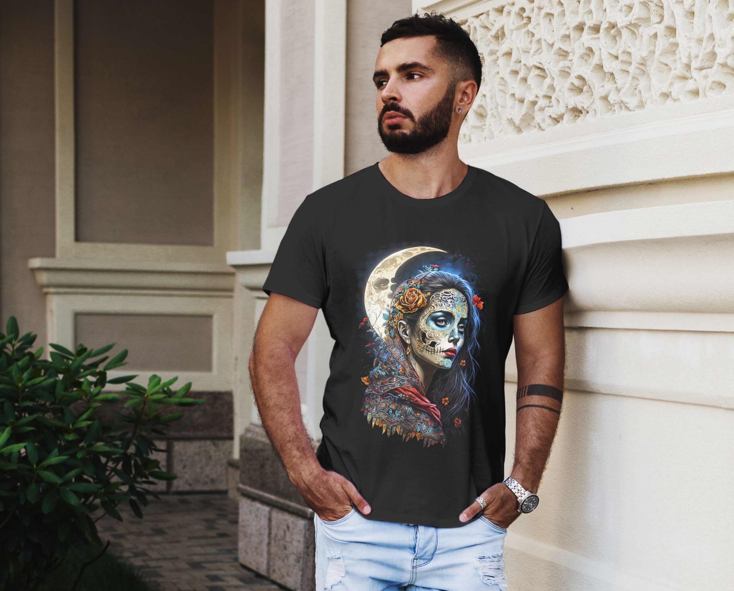Camiseta o sudadera especial Halloween Catrina elementales