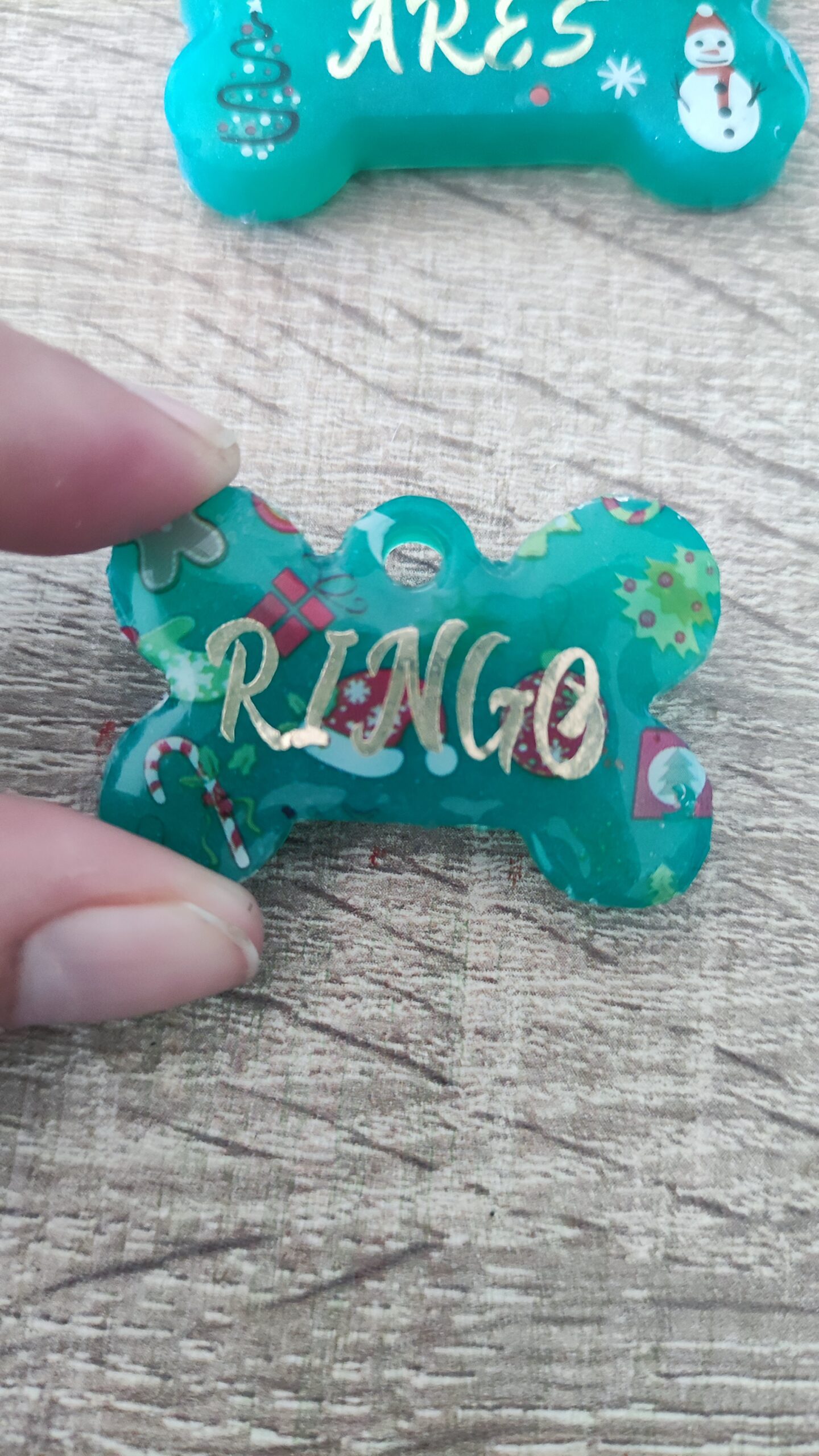 Pack Navideño para mascotas: bandana navideña + chapita navideña (resina) + gorrito - Imagen 11