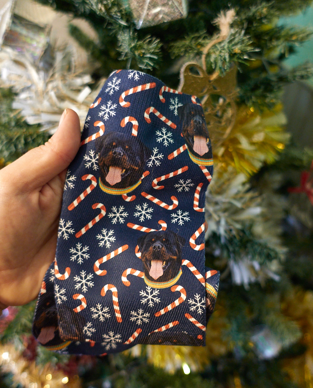 Bola navideña personalizada con calcetines personalizados