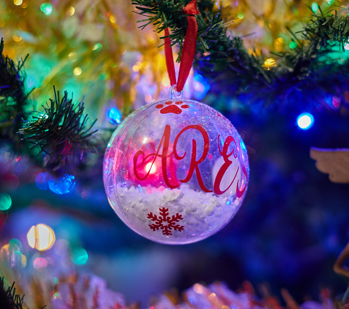 Bola navideña personalizada con nombre