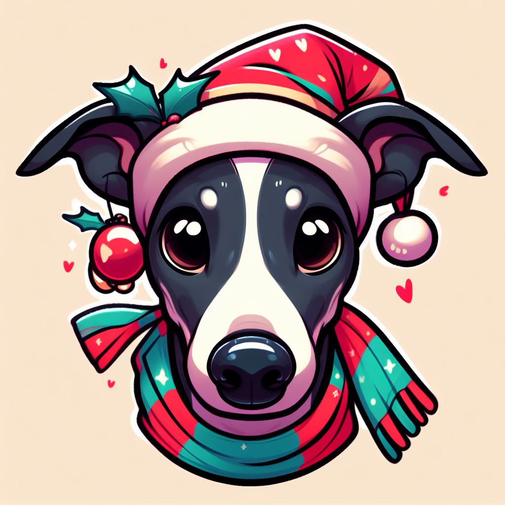 Calcetines diseño galgo navideño