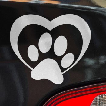 Vinilo para coche "Huella love"