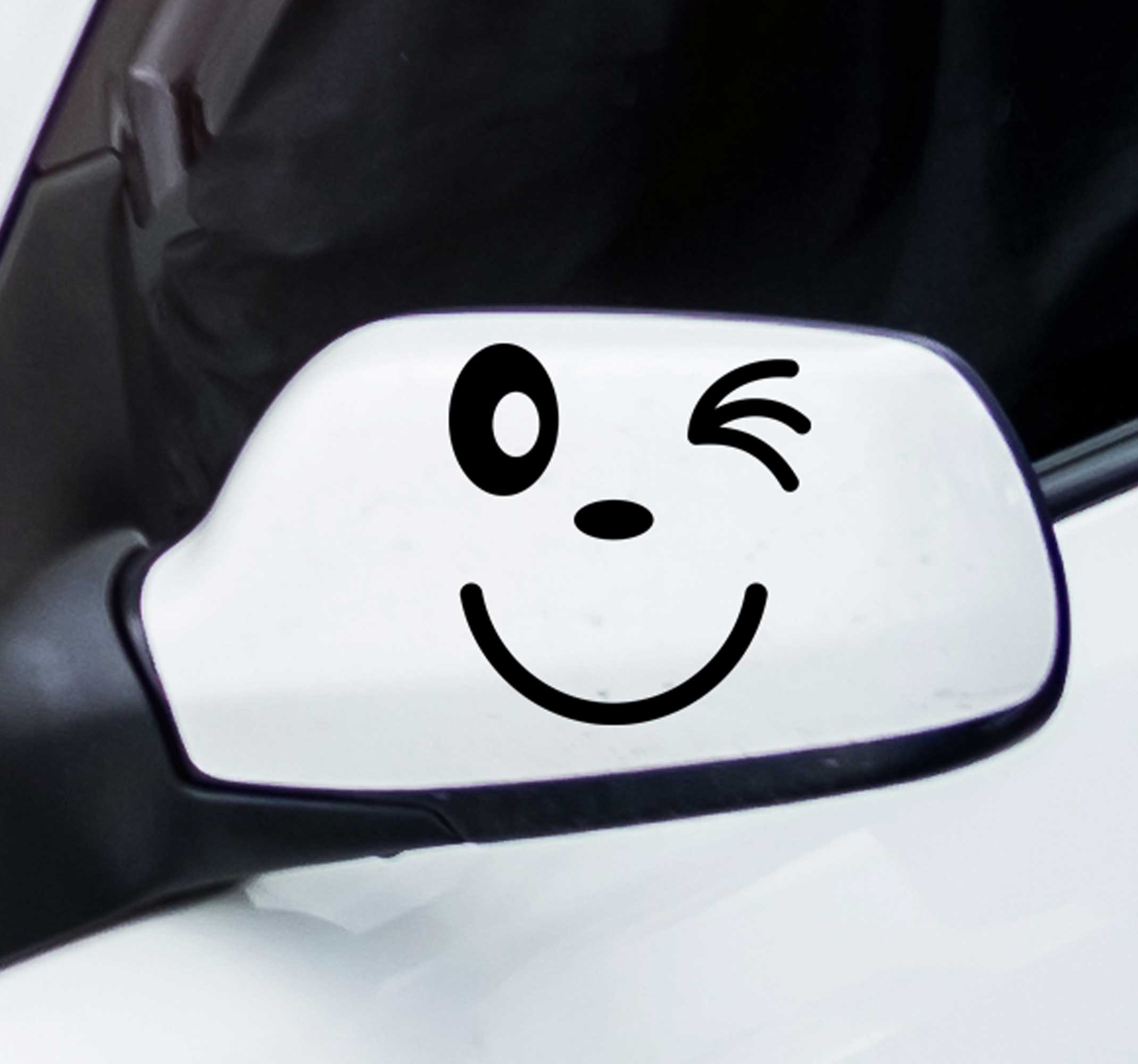 Vinilo para coche "Retrovisor feliz"