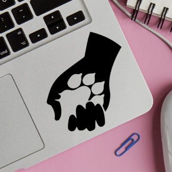 Vinilo para portátil "Mano-huella"