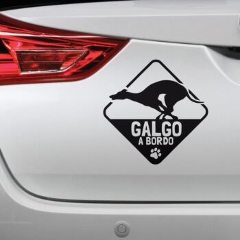 Vinilo para coche "Galgo A Bordo"