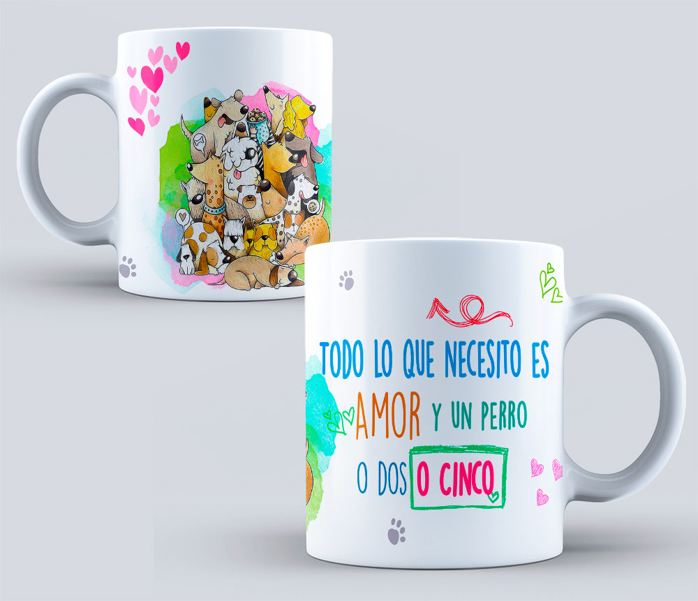 Tazas con diseños de amor perruno - Imagen 2