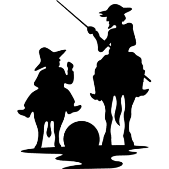 Vinilo para coche "Quijote y Sancho"