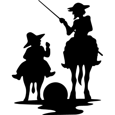 Vinilo para coche "Quijote y Sancho"