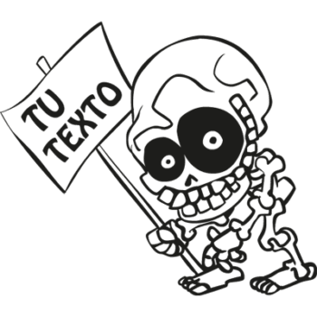 Vinilo para coche "Calavera frase"