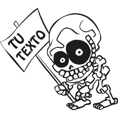 Vinilo para coche "Calavera frase"