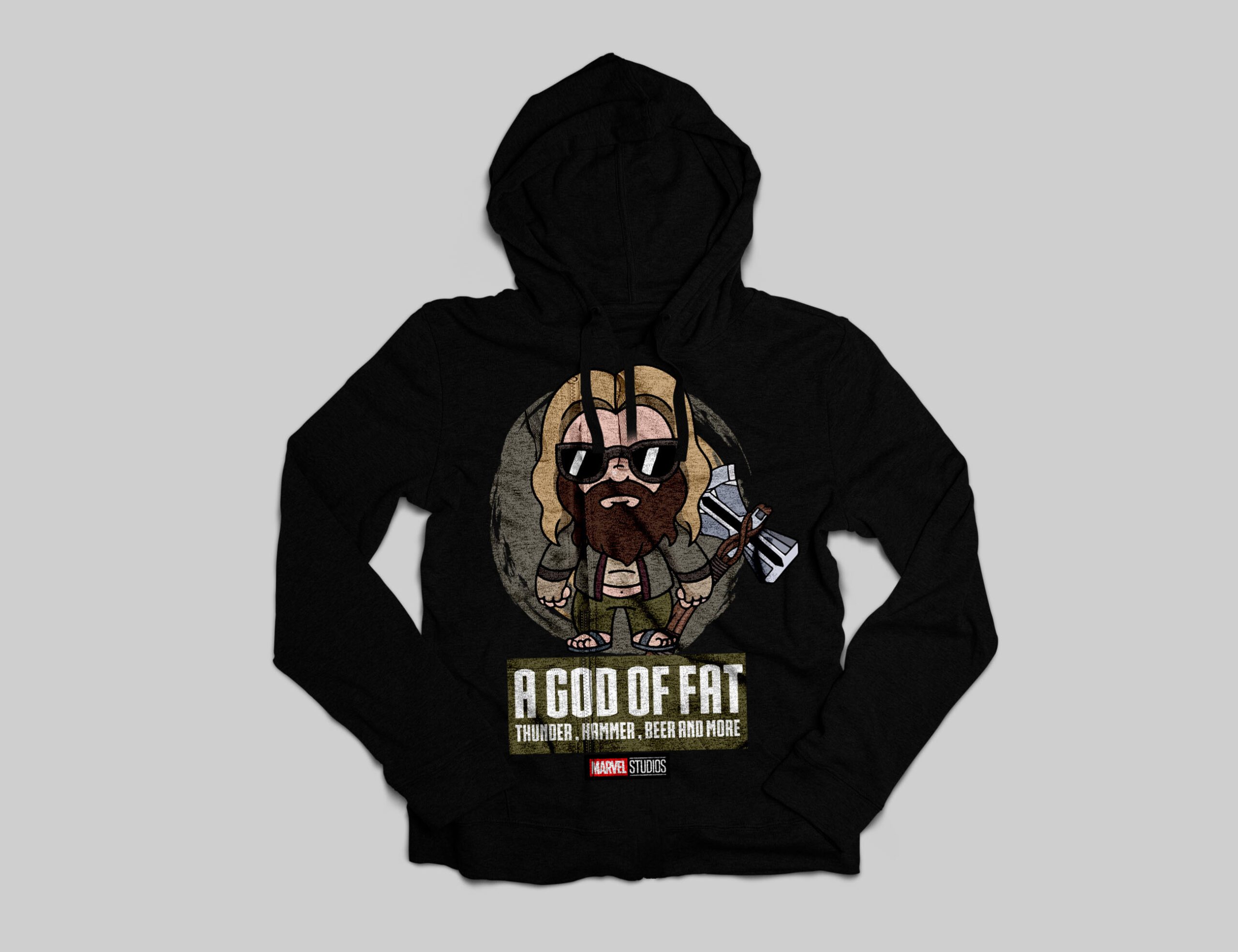 Sudadera con el dibujo de Thor versión rellenito