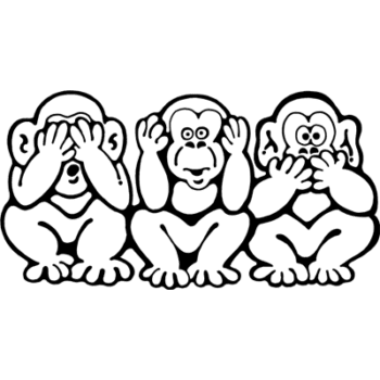 Vinilo para coche "3 monos"