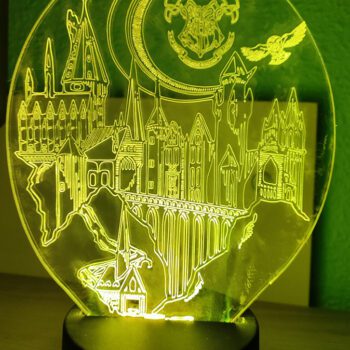 Lámpara 3D en Acrílico con Diseño de Howars