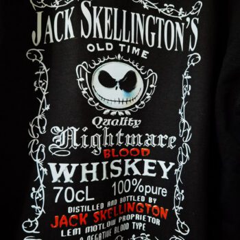 Camiseta o sudadera diseño colorido de whisky Jack Skellington